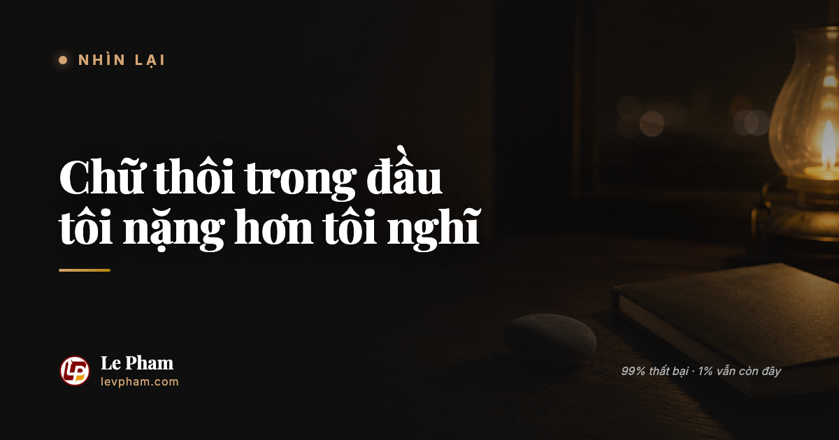 Khong duoc phep de dai voi chinh minh